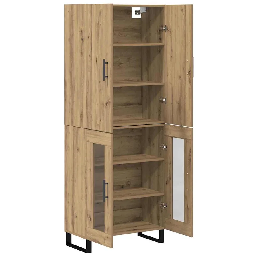 Haut Armoire 2 pcs Chêne artisanal 69,5 x 34 x 180 cm - 7