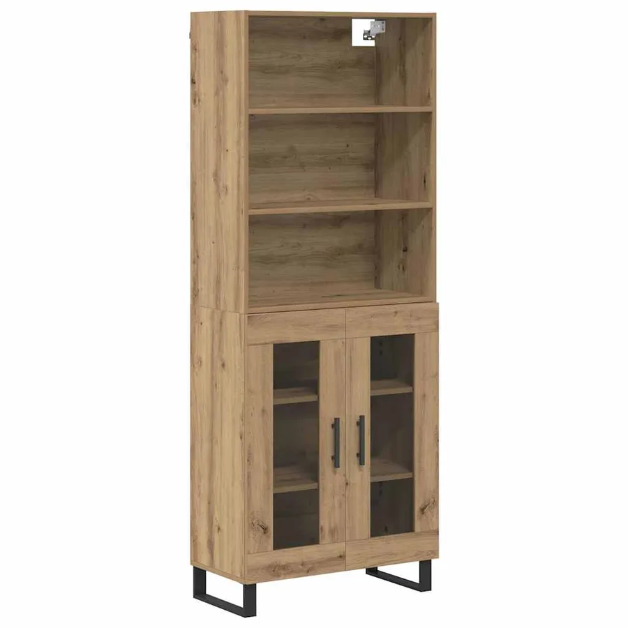 Haut Armoire 2 pcs Chêne artisanal 69,5 x 34 x 180 cm - 2