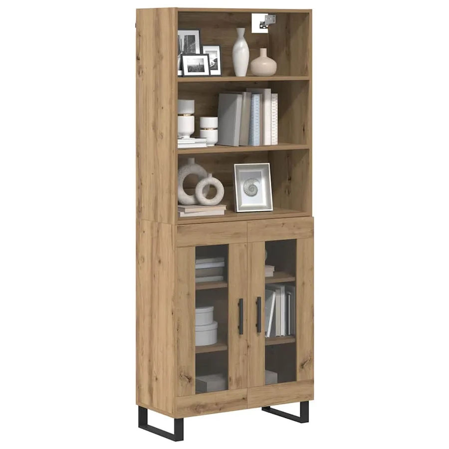 Haut Armoire 2 pcs Chêne artisanal 69,5 x 34 x 180 cm - 3