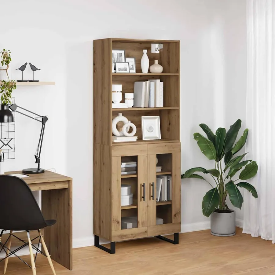 Haut Armoire 2 pcs Chêne artisanal 69,5 x 34 x 180 cm - 4