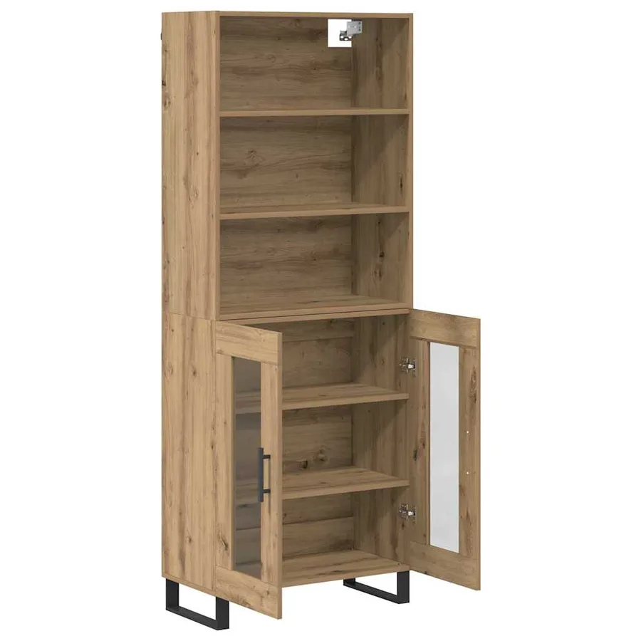 Haut Armoire 2 pcs Chêne artisanal 69,5 x 34 x 180 cm - 7