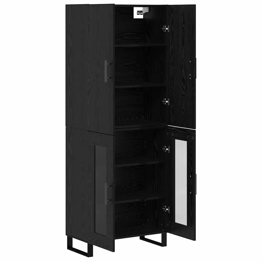Haut Armoire 2 pcs Chêne noir 69,5 x 34 x 180 cm - 7