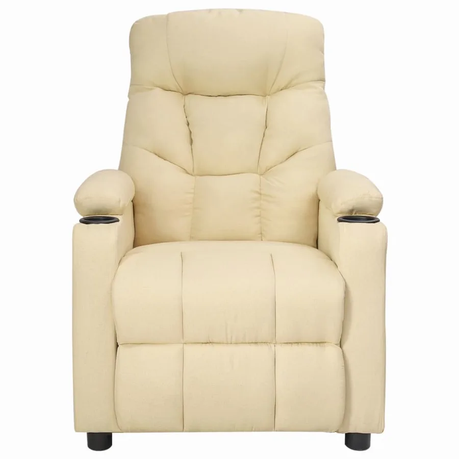 Fauteuil inclinable Crème Tissu - 2