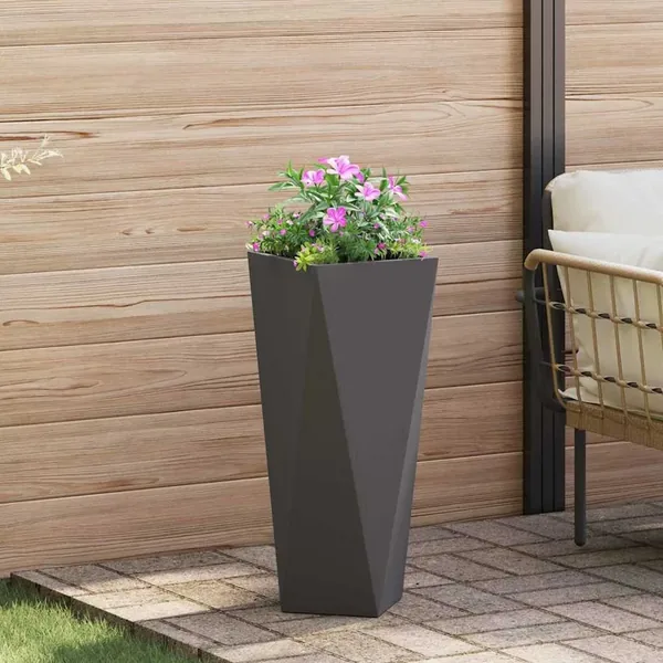 Jardinière Noir 30 x 30 x 75 cm Acier