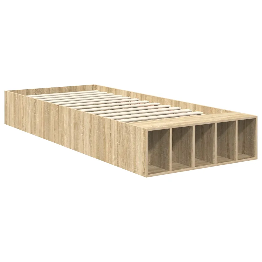 Cadre de lit Chêne Sonoma 90 x 190 cm Bois d'ingénierie - 5