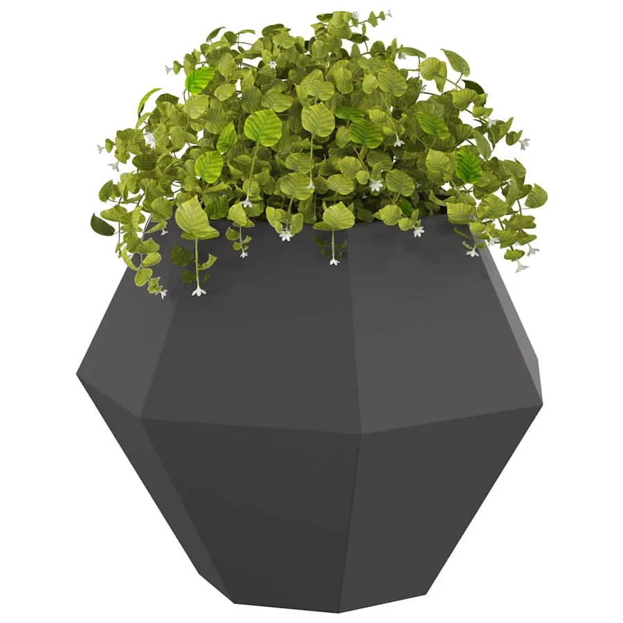 Jardinière 2 pc Noir 75 x 75 x 60 cm Acier - 3