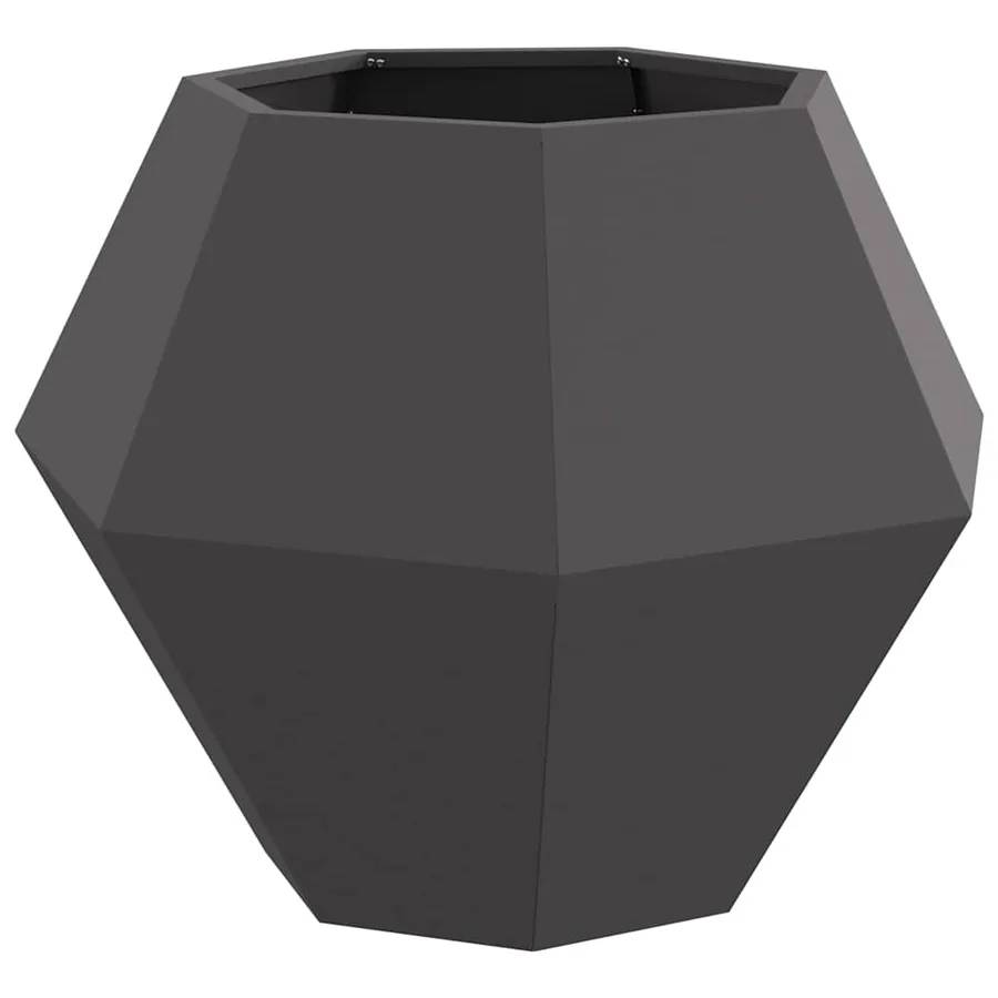 Jardinière 2 pc Noir 75 x 75 x 60 cm Acier - 5