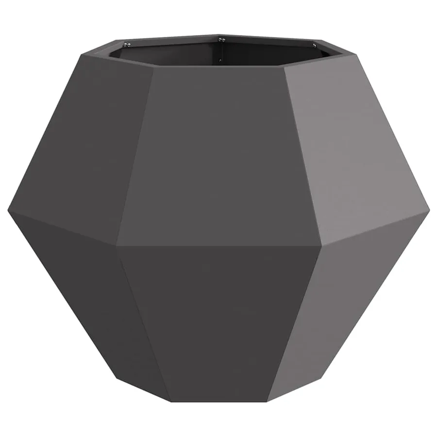 Jardinière 2 pc Noir 75 x 75 x 60 cm Acier - 6