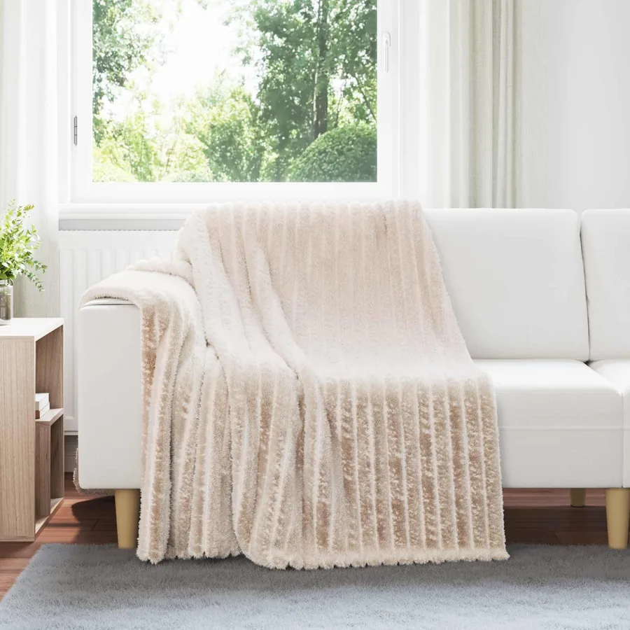Jeté Beige 200 x 150 cm Toison