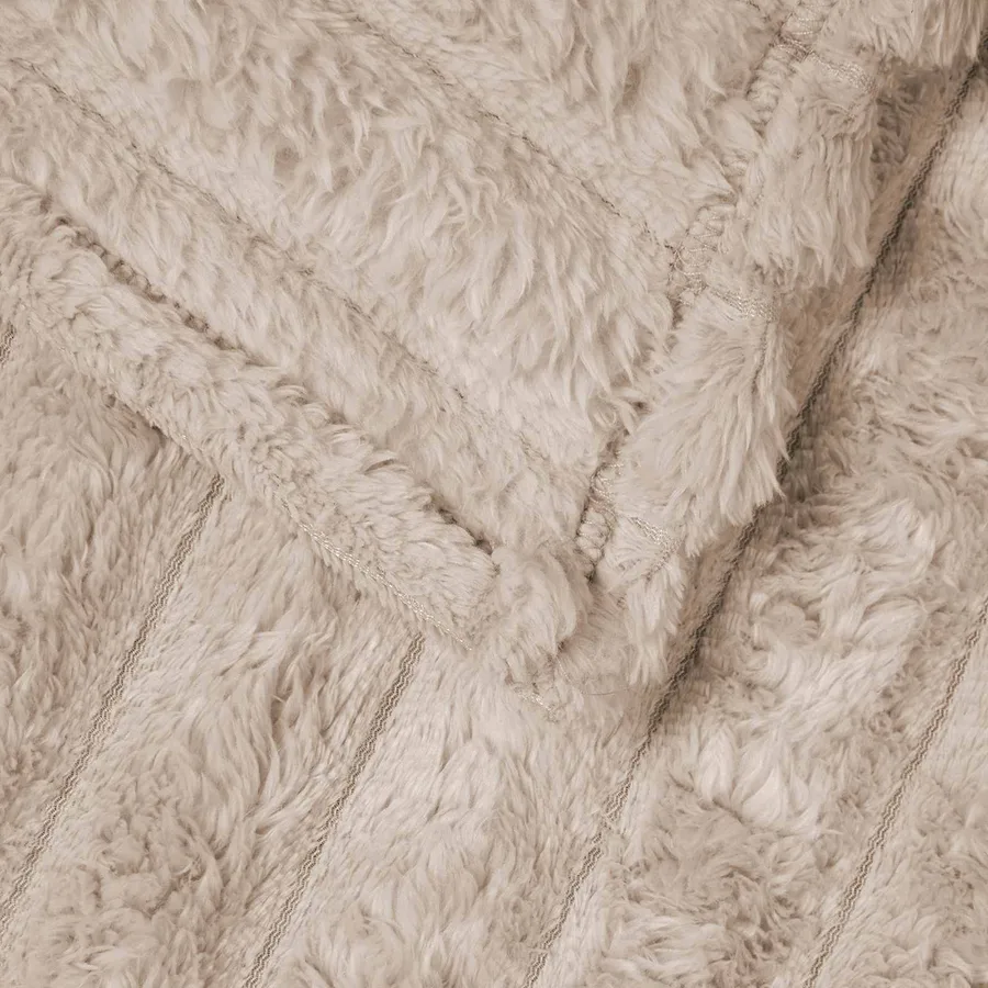 Jeté Beige 200 x 150 cm Toison - 5