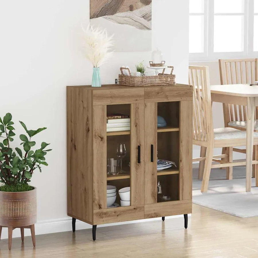 Buffet Chêne artisanal 69,5 x 34 x 90 cm Bois d'ingénierie - 4