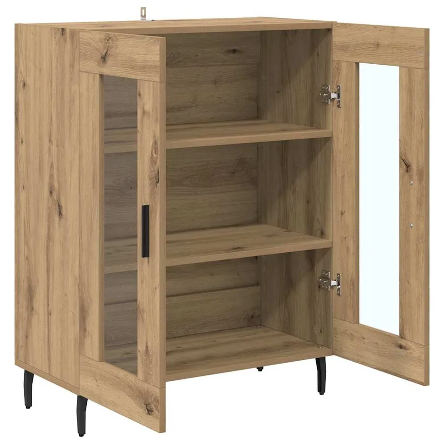 Buffet Chêne artisanal 69,5 x 34 x 90 cm Bois d'ingénierie - 5