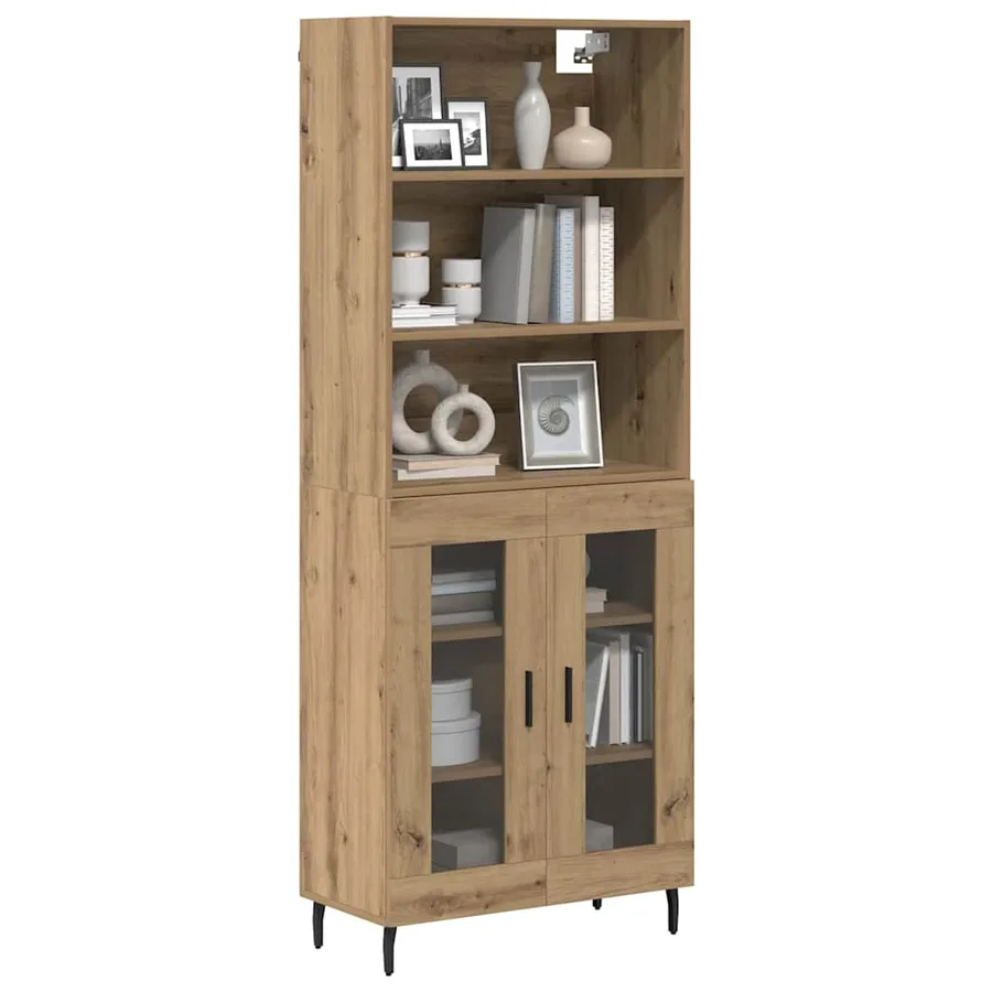 Haut Armoire 2 pcs Chêne artisanal 69,5 x 32,5 x 180 cm - 3