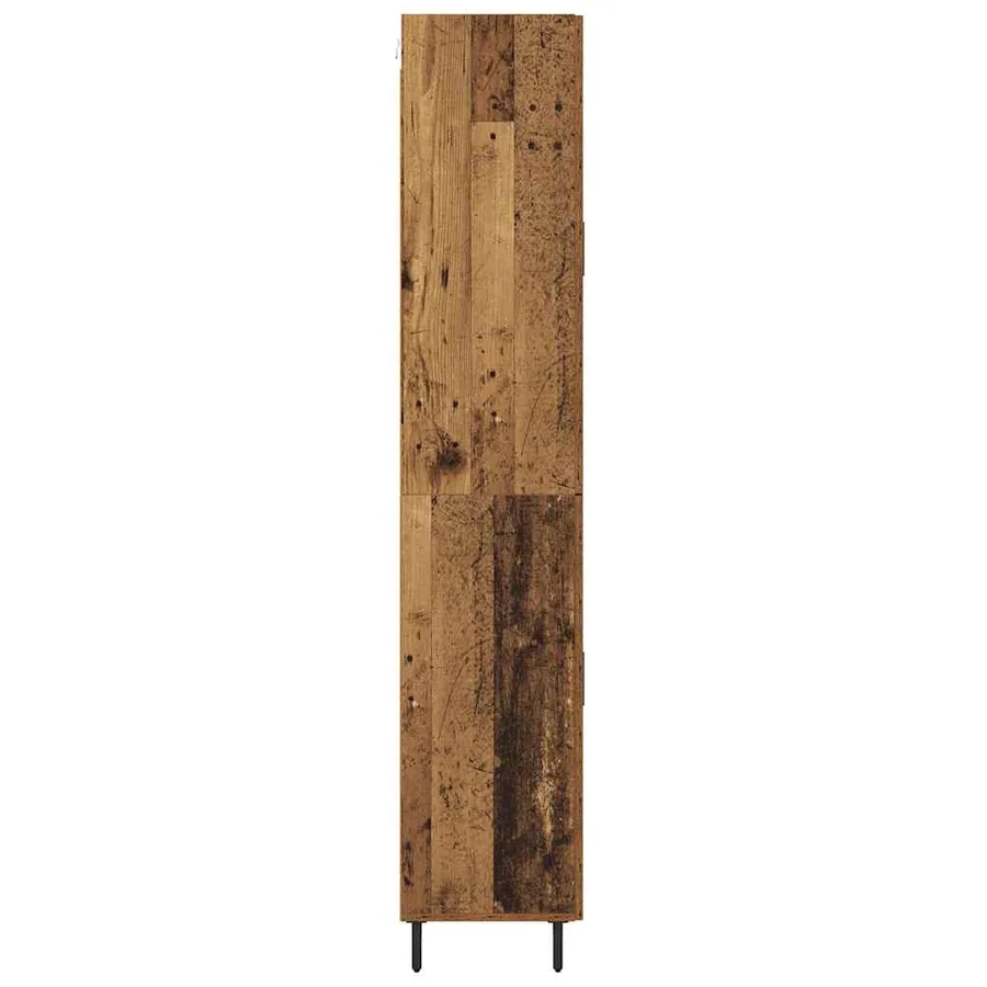 Haut Armoire 2 pcs Bois ancien Bois d'ingénierie - 9