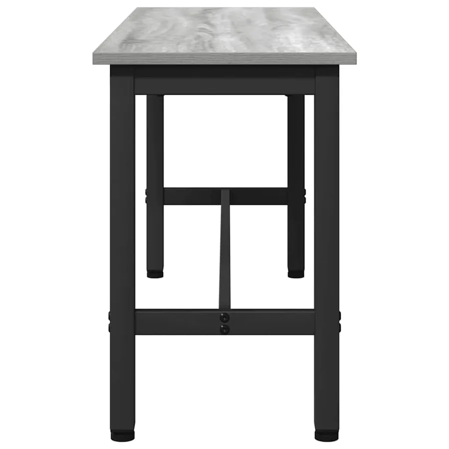 Banc de salle à manger 2 pcs Gris Sonoma 100 x 32,5 x 48,5 cm - 6