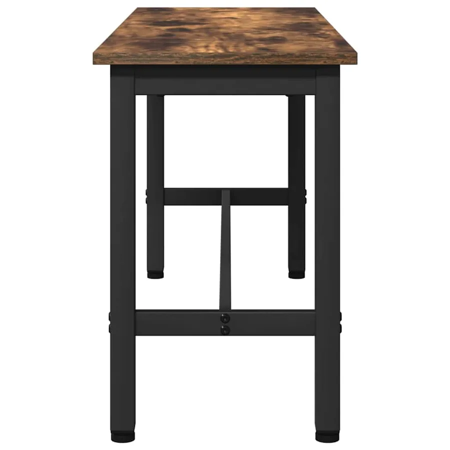 Banc de salle à manger 2 pcs Chêne fumé 100 x 32,5 x 48,5 cm - 6