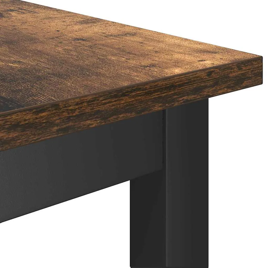 Banc de salle à manger 2 pcs Chêne fumé 100 x 32,5 x 48,5 cm - 7