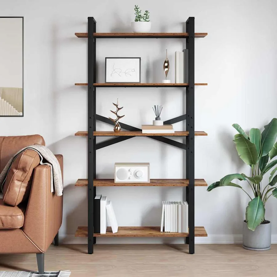 Étagère Bois Ancien 100 x 33,5 x 178 cm Bois d'ingénierie - 4