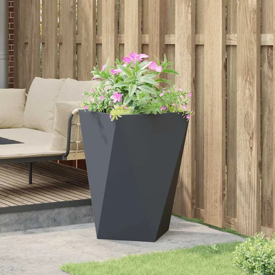 Jardinière Anthracite 50 x 50 x 75 cm Acier - 4