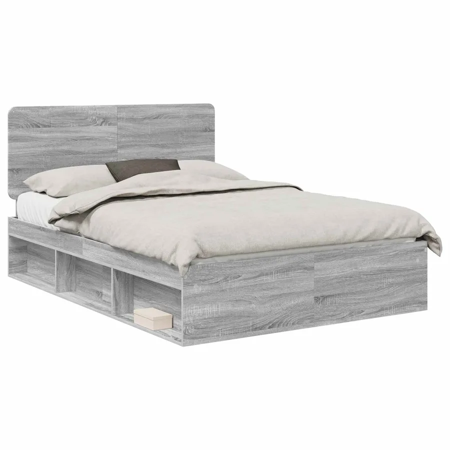 Cadre de lit Gris Sonoma 160 x 200 cm Pin massif - 2