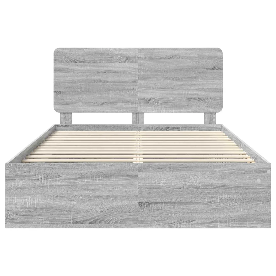 Cadre de lit Gris Sonoma 160 x 200 cm Pin massif - 7
