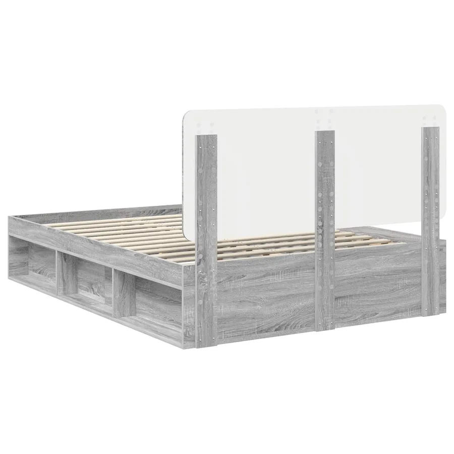 Cadre de lit Gris Sonoma 160 x 200 cm Pin massif - 9