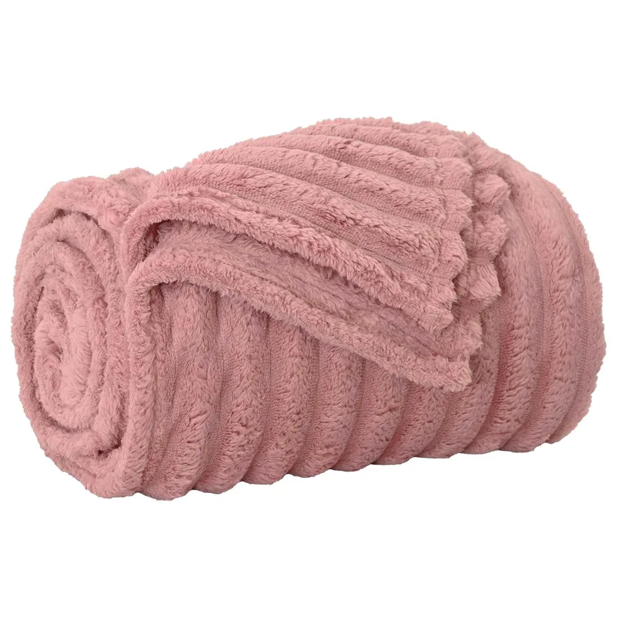 Couvertures à jeter 6 pcs Rose 200 x 150 cm Toison - 4