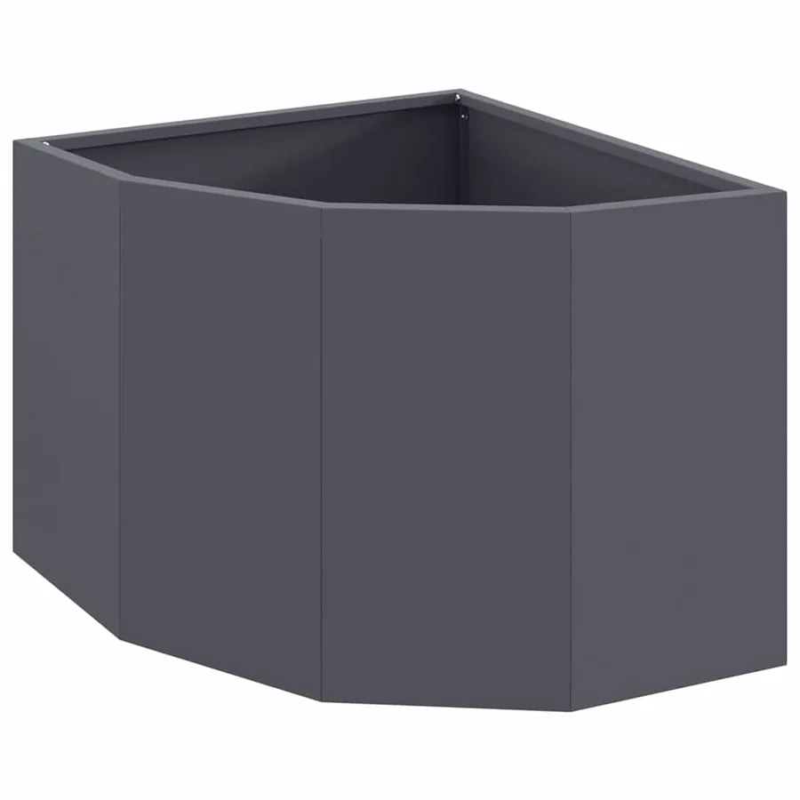 Jardinière d'Angle Anthracite 45 x 45 x 35 cm Acier - 2