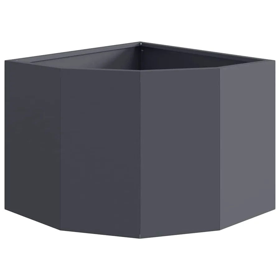 Jardinière d'Angle Anthracite 45 x 45 x 35 cm Acier - 5