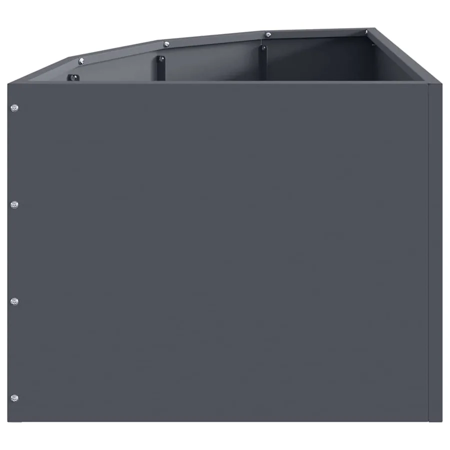 Jardinière d'Angle Anthracite 45 x 45 x 35 cm Acier - 6