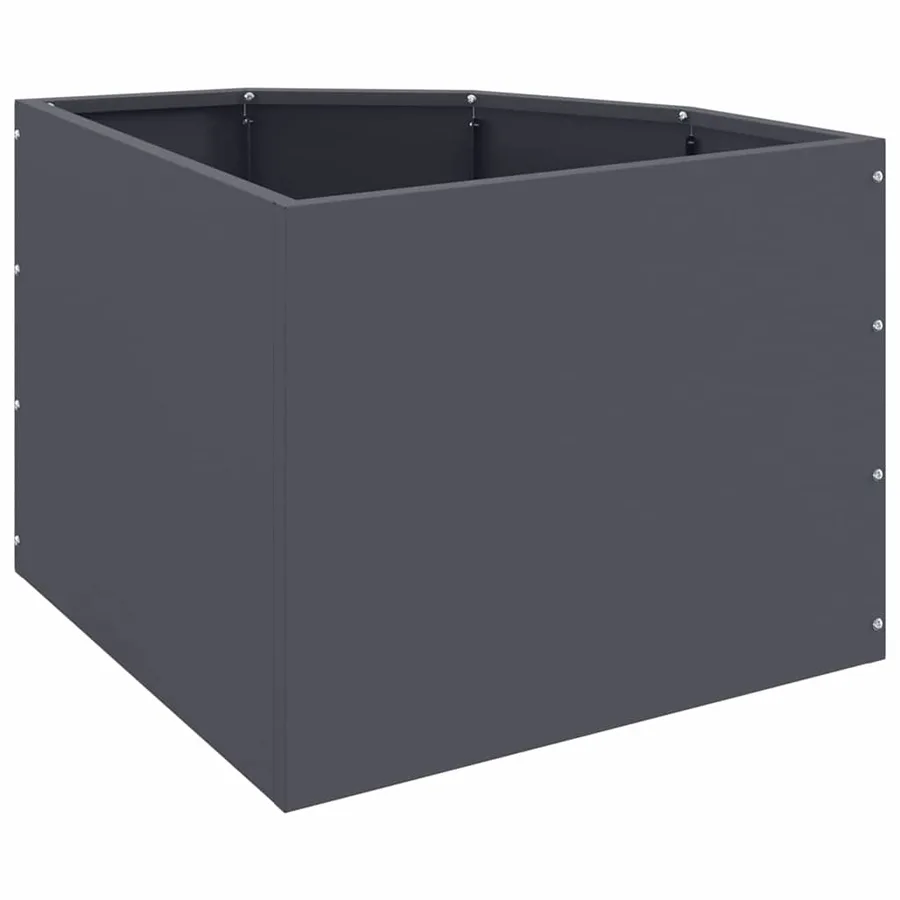 Jardinière d'Angle Anthracite 45 x 45 x 35 cm Acier - 7