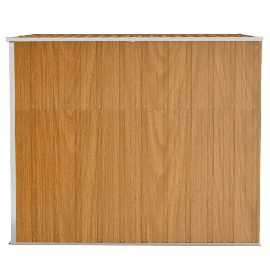 Abri de jardin mural Marron 118x194x178 cm Métal galvanisé - 4