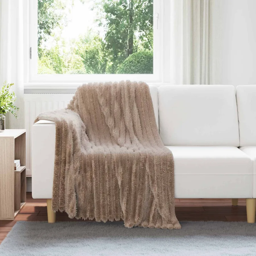 Couvertures à jeter 6 pcs Camel 150 x 130 cm Toison