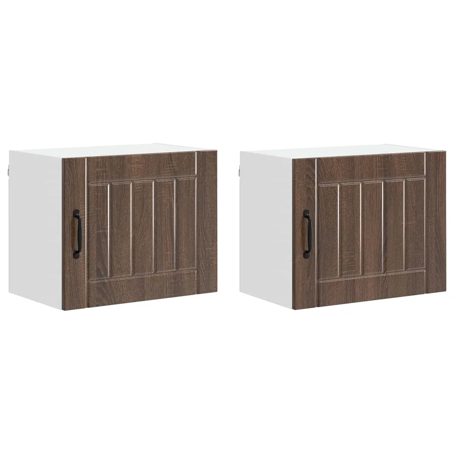 Meuble mural LUCCA 2 pcs Chêne brun 50 x 31 x 40 cm - 2