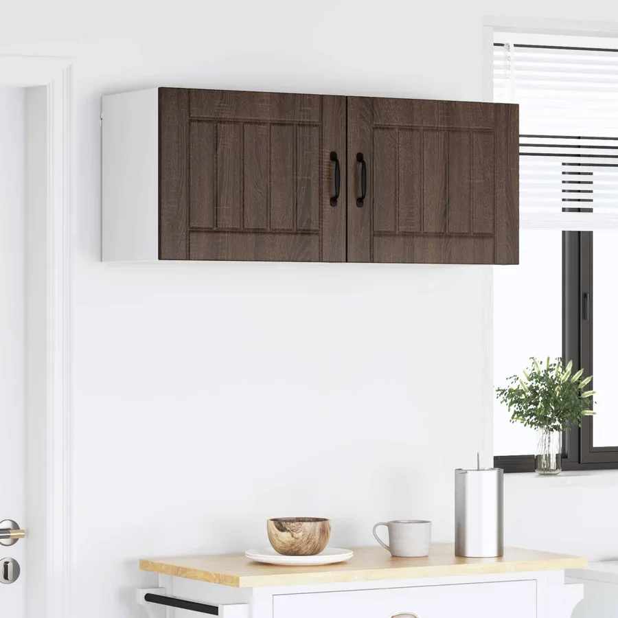 Meuble mural LUCCA 2 pcs Chêne brun 50 x 31 x 40 cm - 4