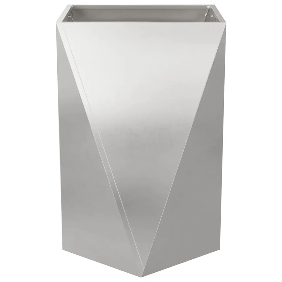Jardinière 2 pc Argent 50 x 50 x 75 cm Acier inoxydable - 6
