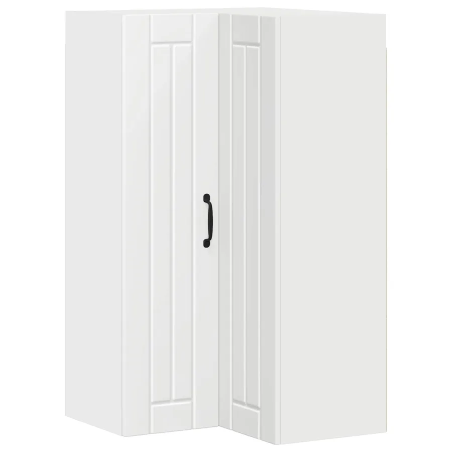 Cabinet d'angle mural LUCCA Blanc 57 x 57 x 100 cm - 2