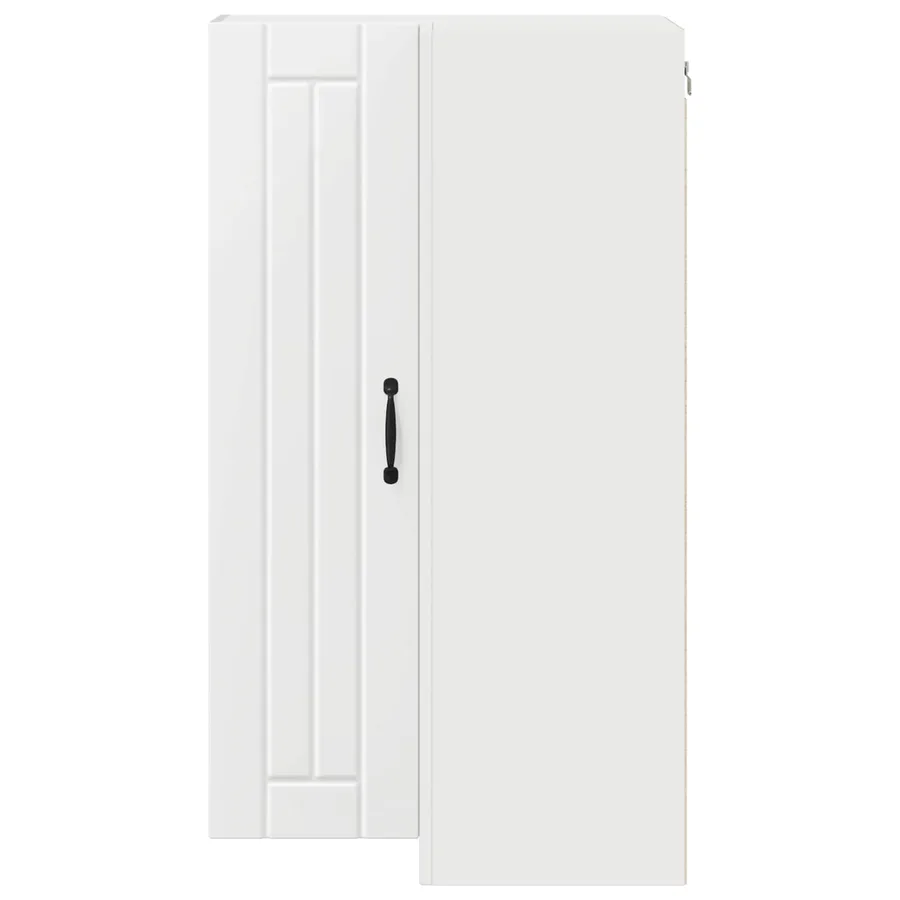 Cabinet d'angle mural LUCCA Blanc 57 x 57 x 100 cm - 6
