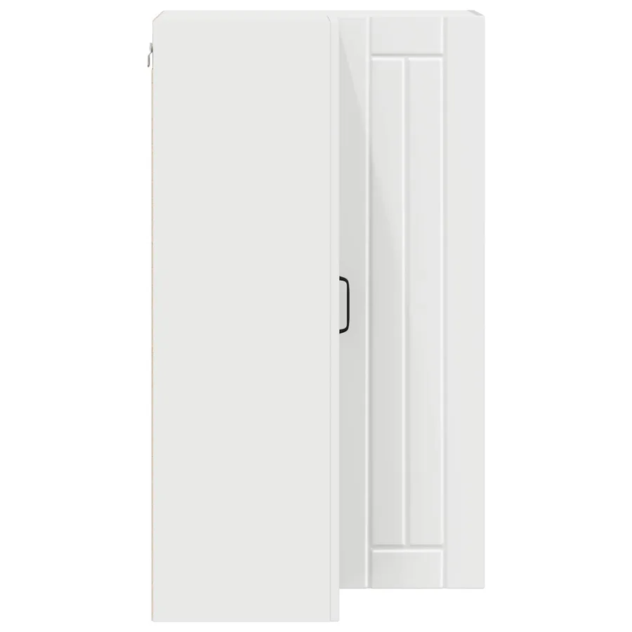 Cabinet d'angle mural LUCCA Blanc 57 x 57 x 100 cm - 7