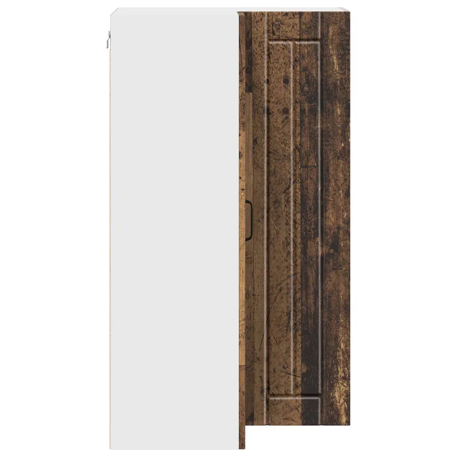 Cabinet d'angle mural LUCCA Bois ancien 57 x 57 x 100 cm - 7