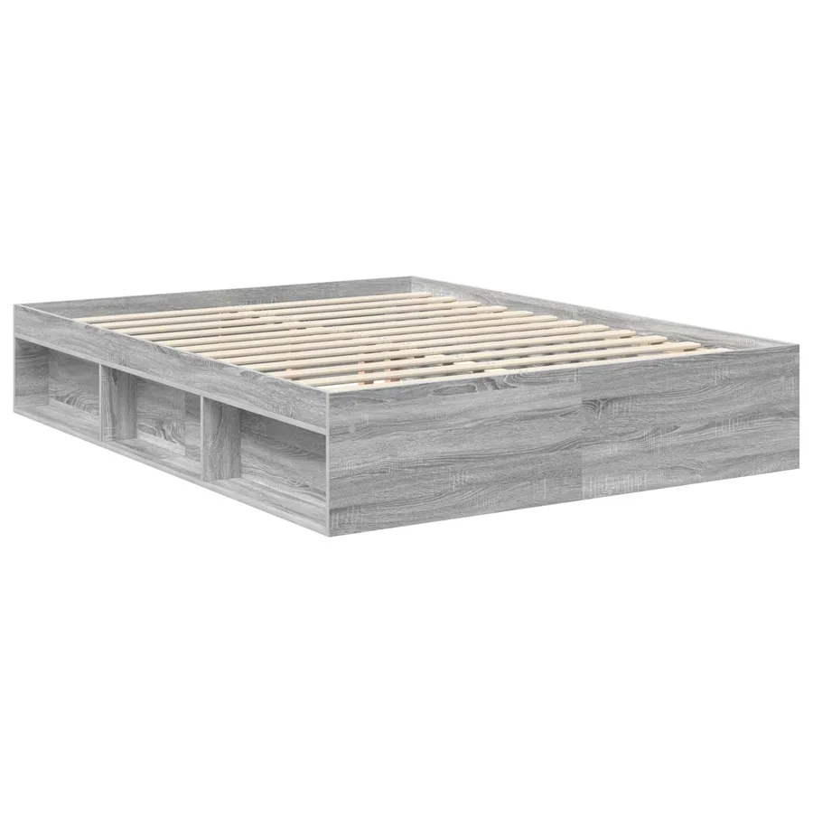 Cadre de lit Gris Sonoma 150 x 200 cm Pin massif - 5