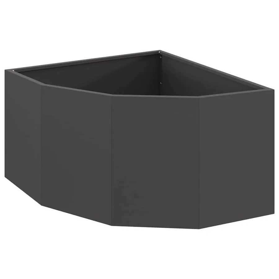 Jardinière d'Angle Noir 60 x 60 x 35 cm Acier - 2