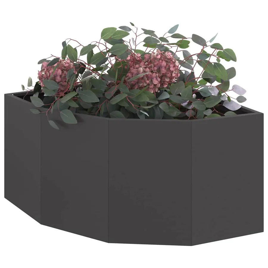 Jardinière d'Angle Noir 60 x 60 x 35 cm Acier - 3