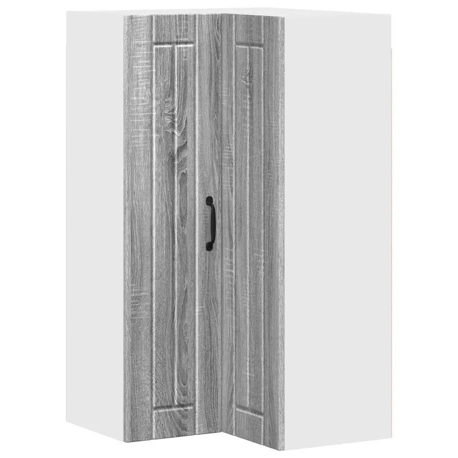 Cabinet d'angle mural LUCCA Sonoma gris 57 x 57 x 100 cm - 2