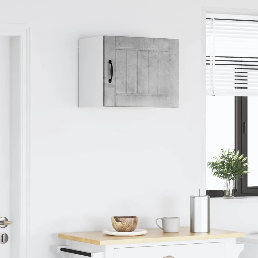 Meuble mural LUCCA Gris béton 50 x 31 x 40 cm Bois d'ingénierie - 4