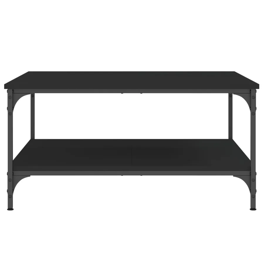 Table basse noir 80x80x40 cm bois d'ingénierie - 5