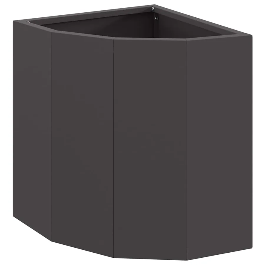 Jardinière d'Angle Noir 30 x 30 x 35 cm Acier - 2