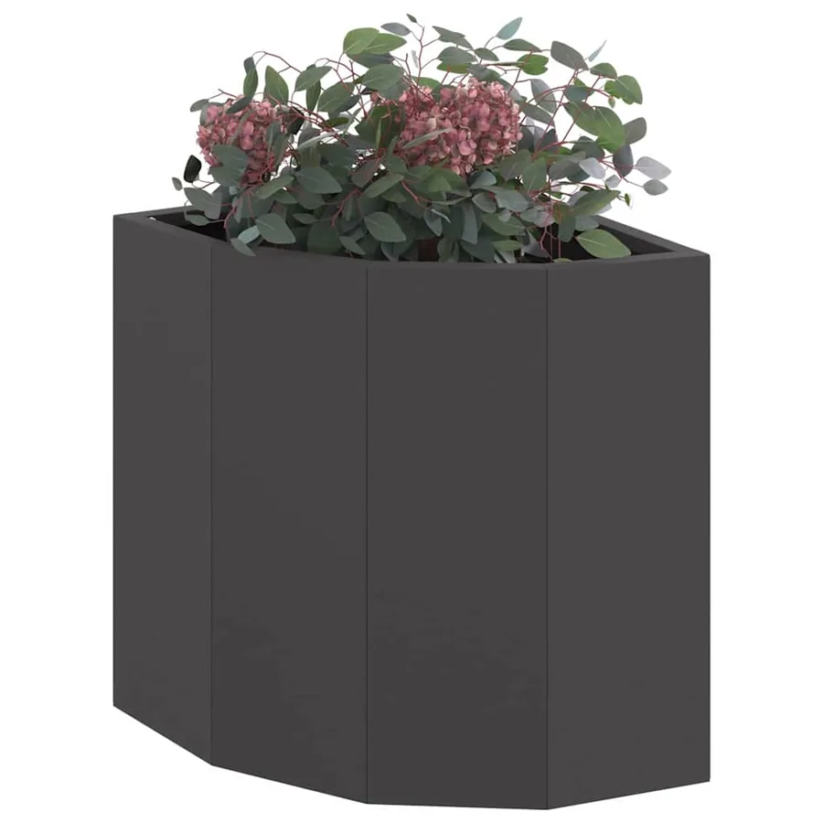 Jardinière d'Angle Noir 30 x 30 x 35 cm Acier - 3