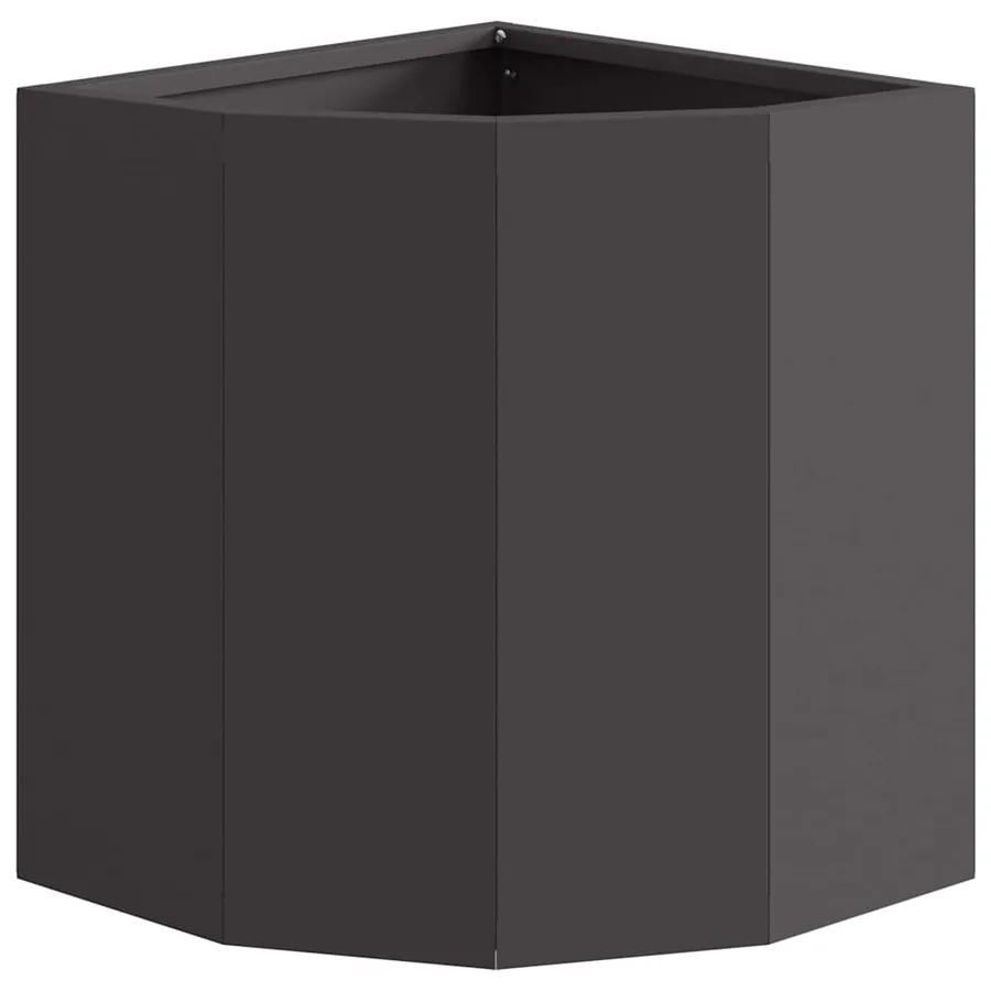 Jardinière d'Angle Noir 30 x 30 x 35 cm Acier - 5