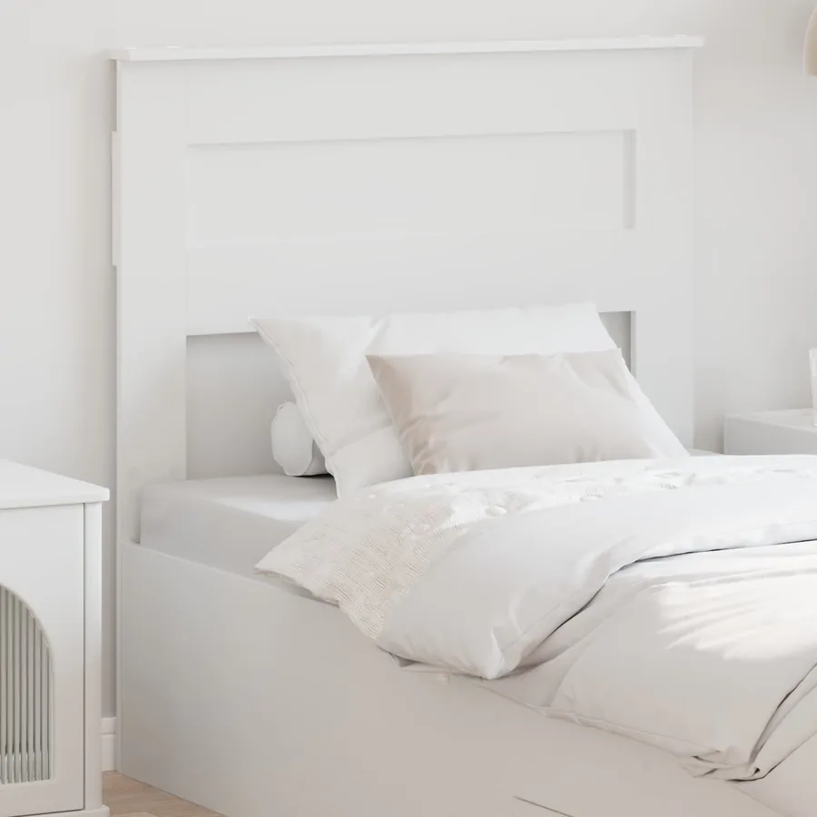 Tête de lit Blanc Bois d'ingénierie